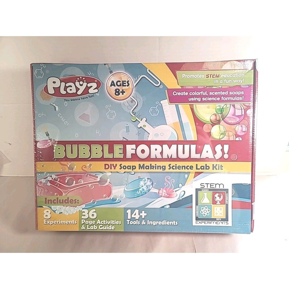 New Sealed Playz Bubble Formulas! DIY Soap Making Science Lab Kit STEM
